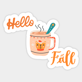 Hello Fall design Sticker